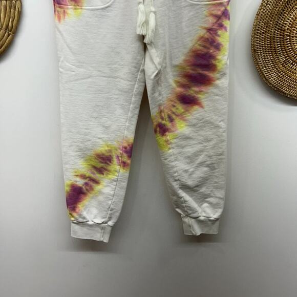 Something Navy Colorful Tie Dye Drawstring Cotton Sweats Sweat Pants Medium - Picture 4 of 7